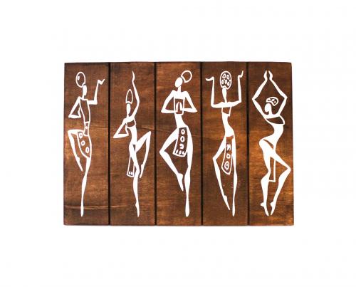 Afrikalı 5'li Dansçı Kadınlar Tablosu