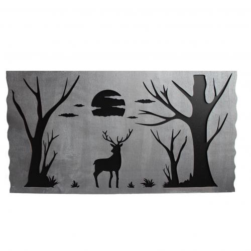 Gümüş Rengi Geyikli Tablo