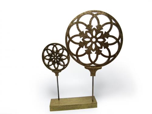 Altın Dekoratif Ahşap Masa Süsü - Halkkitabevi