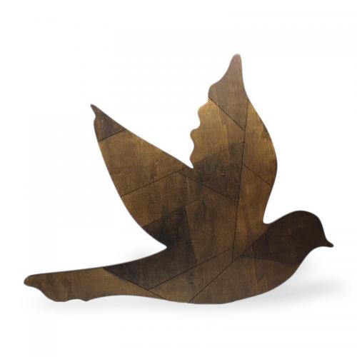 Ahşap Duvar Süsü Güvercin