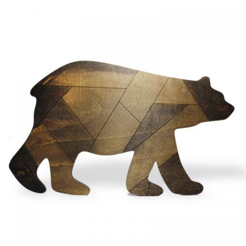 Ahşap Duvar Süsü Ayı