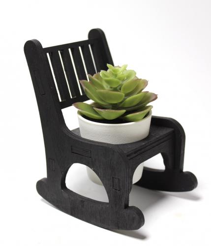 Lora Sallanan Sandalyeli Çiçeklik, Siyah