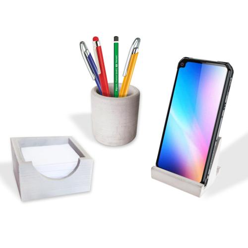 Beton Ofis Seti Kalemlik, Bloknotluk, Kartvizitlik ve Telefon Standı