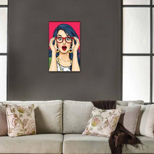 Vera Retro Kadın Baskılı Ahşap Tablo Model 3 - Halkkitabevi