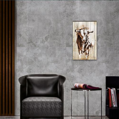 Vera Boğa Baskılı Ahşap Tablo - Halkkitabevi