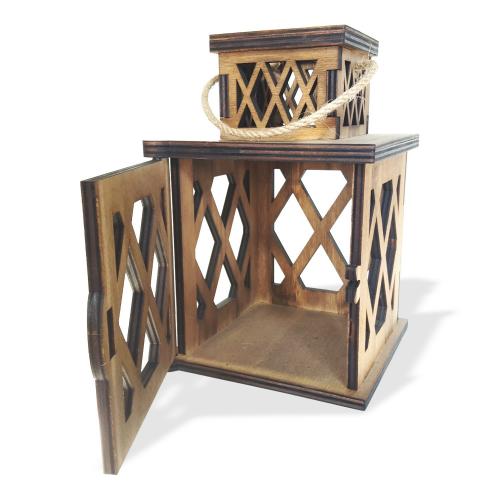 Athena Ahşap Fener, Küçük Boy - Halkkitabevi