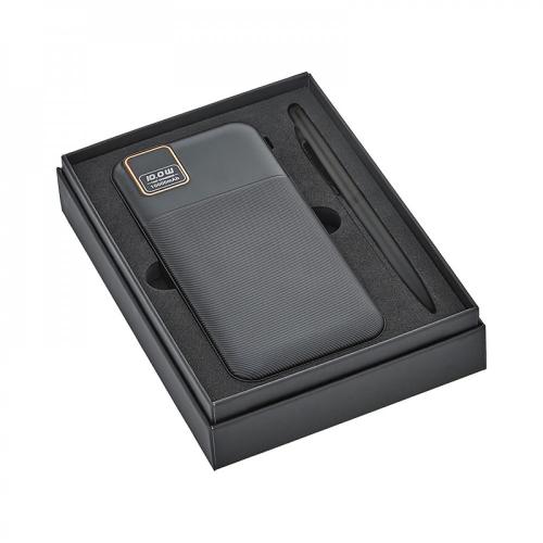 10000mAh Powerbank ve Touchpen Kalem 1113 - Siyah