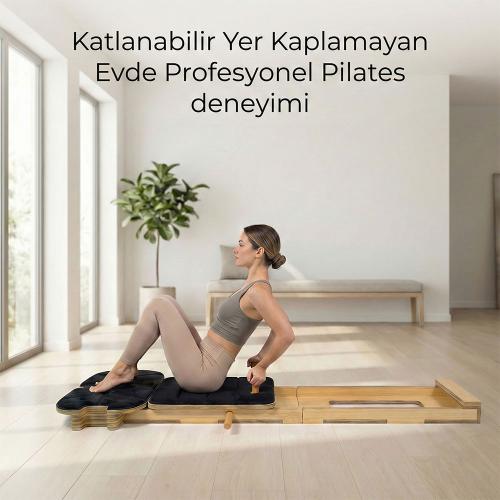 Yeni Nesil Katlanabilir Profesyonel Pilates Reformer Aleti – Az Yer Ka