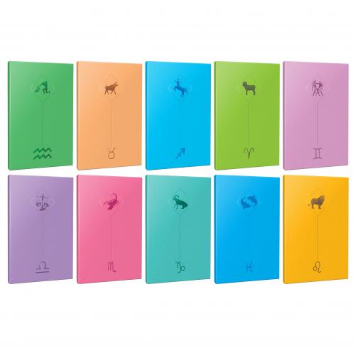 10lu Burç-Astroloji Temalı 13,5x19,5cm 64 Sayfa Çizgisiz Defter Seti -2