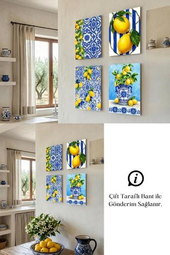 Limon Desenli Tablo Seti 4'lü Set – Sicilya Temalı- 15x20 cm, 3 mm MD Limon Desenli Tablo Seti 4'lü Set – Sicilya Temalı- 15x20 cm, 3 mm MD