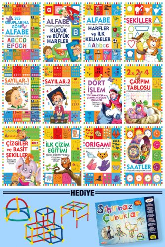 Etkinlik Kitapları Seti ve Sihirbaz Çubuklar Oyunu