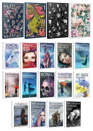 14 Stefan Zweig ve 4 Çiçekli Çizgili Defter -Set-3