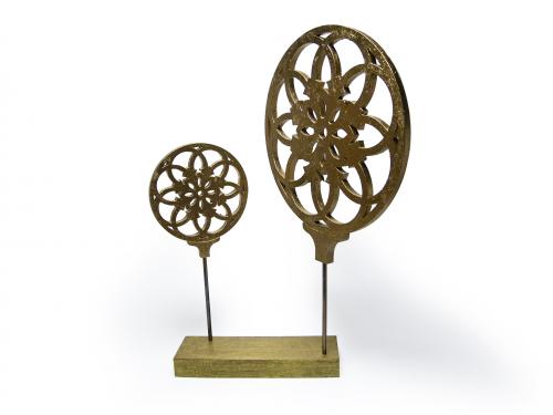 Altın Dekoratif Ahşap Masa Süsü - Halkkitabevi