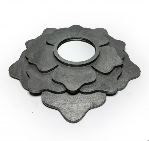 3 Kat Gümüş Çiçek Camlı Mumluk - Halkkitabevi