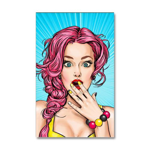 Vera Retro Kadın Baskılı Ahşap Tablo Model 6 - Halkkitabevi