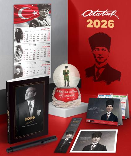 2026 Atatürk İstikbal Ajanda - Ayyıldız Duvar Takvimi - Masa Takvimi -