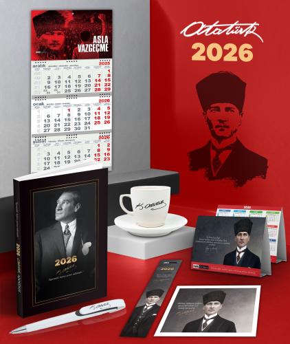 2026 Atatürk İstikbal Ajanda - Duvar Takvimi-AV - Masa Takvimi - Ayraç