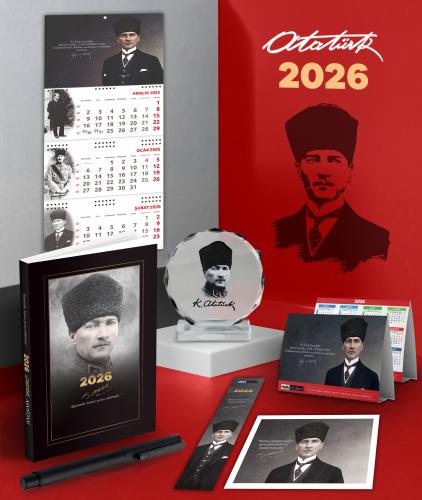 2026 Atatürk Komutan Ajanda - Gazi Duvar Takvimi - Masa Takvimi - Ayra