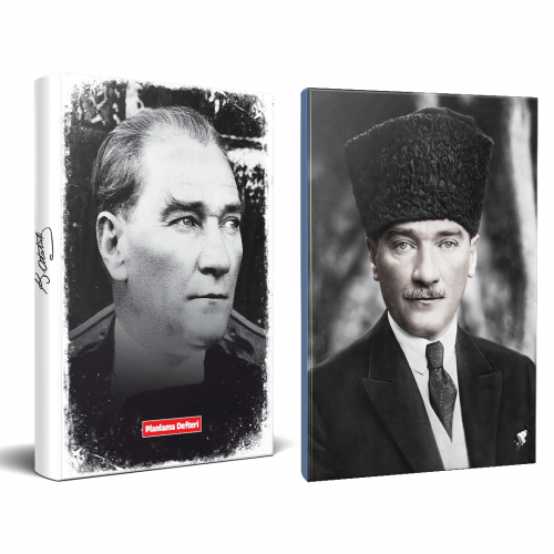 2li Atatürk 64 Sayfa 13,5x19,5cm Defter ve 176 Sayfa Planlama Defteri 