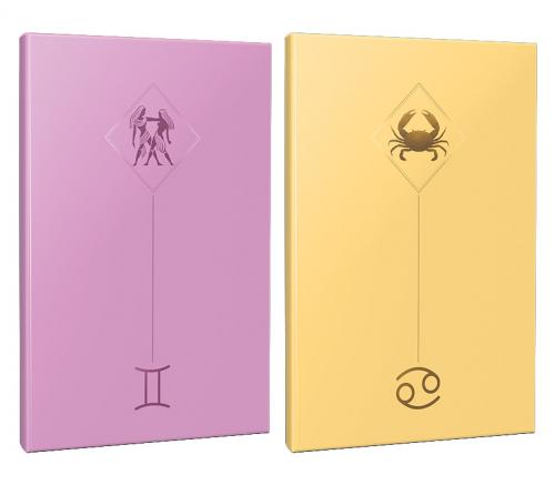 2li Burç-Astroloji Temalı 13,5x19,5cm 64 Sayfa Çizgisiz Defter Seti -1
