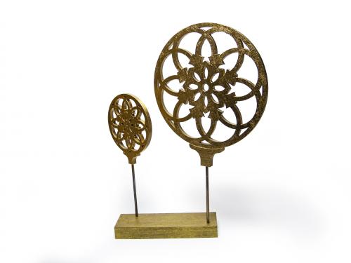 Altın Dekoratif Ahşap Masa Süsü - Halkkitabevi