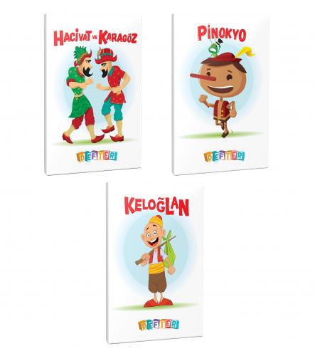 3'lü 64 Sayfa 13,5x19,5 Okul Defteri Seti 3 - Halkkitabevi