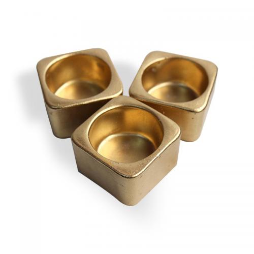 3'lü Kare Beton T-Lıght, Altın - Halkkitabevi