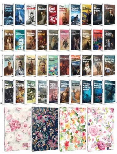 30 Dünya Klasiği ve Çiçekli Planlama Defteri Seti -2 - Halkkitabevi