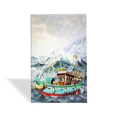 3D Ahşap Kabartma Tablo Fırtına