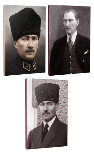 3lü Atatürk- Çizgili Okul Defteri Seti 64 Sayfa 13,5x19,5cm -7 