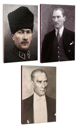 3lü Atatürk- Çizgili Okul Defteri Seti 64 Sayfa 13,5x19,5cm -8  - Halk