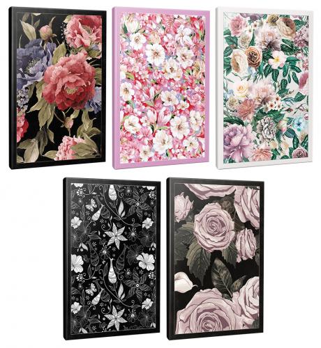 5'li Çizgili Okul Defteri Seti -Retro-Pembe Hayaller-Nostalji-Kelebeğin Dünyası-Kara Gül