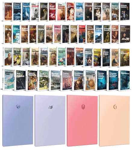 54 Dünya Klasiği ve Pastel Çizgisiz Defter Seti -1 - Halkkitabevi