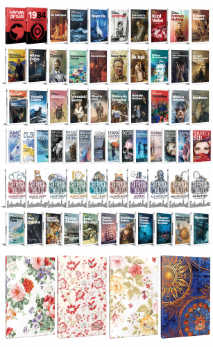 65 Dünya Klasiği ve Çiçekli Planlama Defteri Seti -1 - Halkkitabevi