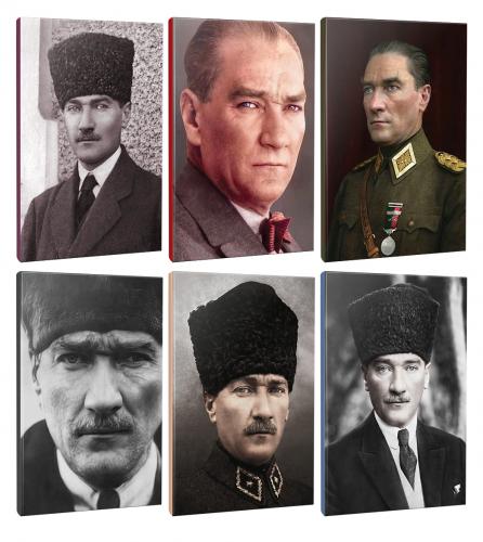 6lı Atatürk- Çizgili Okul Defteri Seti 64 Sayfa 13,5x19,5cm -2 