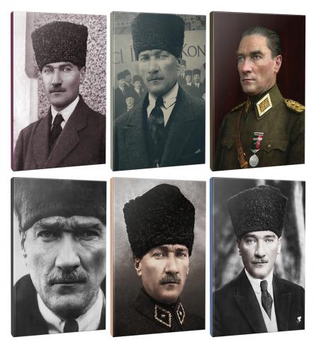6lı Atatürk- Çizgili Okul Defteri Seti 64 Sayfa 13,5x19,5cm -3 