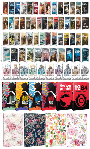 70 Dünya Klasiği ve Çiçekli Planlama Defteri Seti -2 - Halkkitabevi