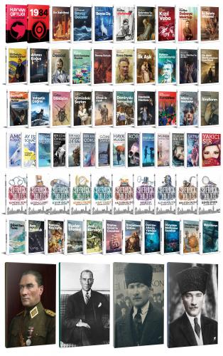 75 Dünya Klasiği ve Atatürk Temalı 64 Sayfa Çizgili Defter Seti -2
