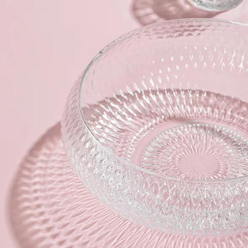 Rustik Salata Kasesi - Büyük Boy 26 cm Cam Salata Meyve Makarna Sunum 