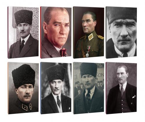 8li Atatürk- Çizgili Okul Defteri Seti 64 Sayfa 13,5x19,5cm -2 