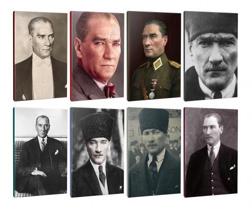 8li Atatürk- Çizgili Okul Defteri Seti 64 Sayfa 13,5x19,5cm -4 