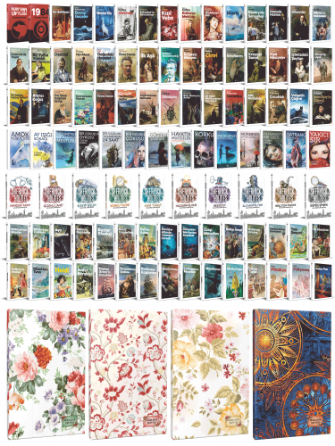 99 Dünya Klasiği ve Çiçekli Planlama Defteri Seti -1 - Halkkitabevi