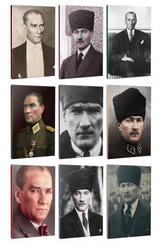 9lu Atatürk- Çizgili Okul Defteri Seti 64 Sayfa 13,5x19,5cm -2  - Halk