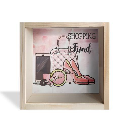 Camlı Ahşap Kumbara Fashion Ham Ahşap - Halkkitabevi