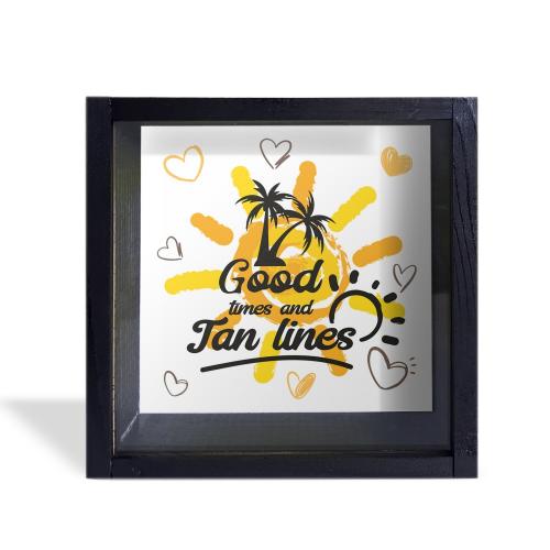 Camlı Ahşap Kumbara Yaz Tatili Siyah - Halkkitabevi