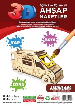 Ambulans Ahşap Maket - Halkkitabevi