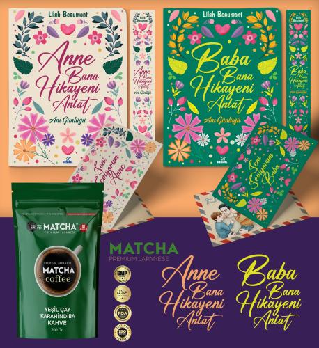 Anne ve Baba Bana Hikayeni Anlat Ayraç Kartpostal - Matcha Kahve