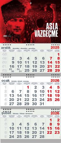 Asla Vazgeçme 2026 Gemici Duvar Takvimi