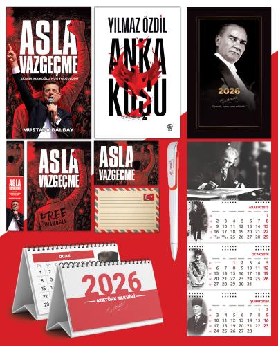 Asla Vazgeçme - Ayraç - Kartpostal - Poster - Anka Kuşu -  2026 Ajanda Gazi Paşa - İmza Duvar Takvimi - Masa Takvimi