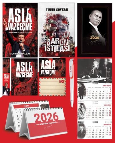 Asla Vazgeçme - Ayraç - Kartpostal - Poster - Baron İstilası -  2026 Ajanda Gazi Paşa - İmza Duvar Takvimi - Masa Takvimi